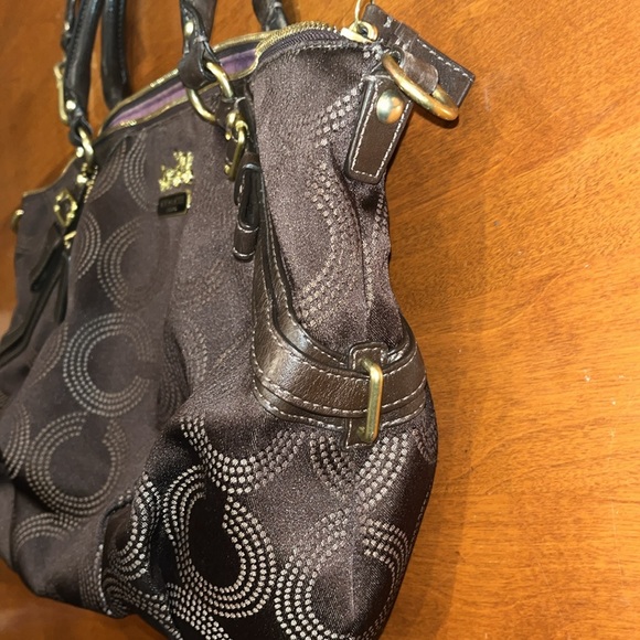 Coach Madison dotted brown satchel - Picture 12 of 15